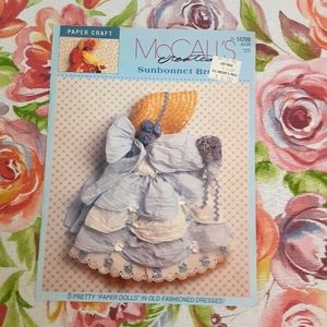 Paper craft to make a bonnet girl